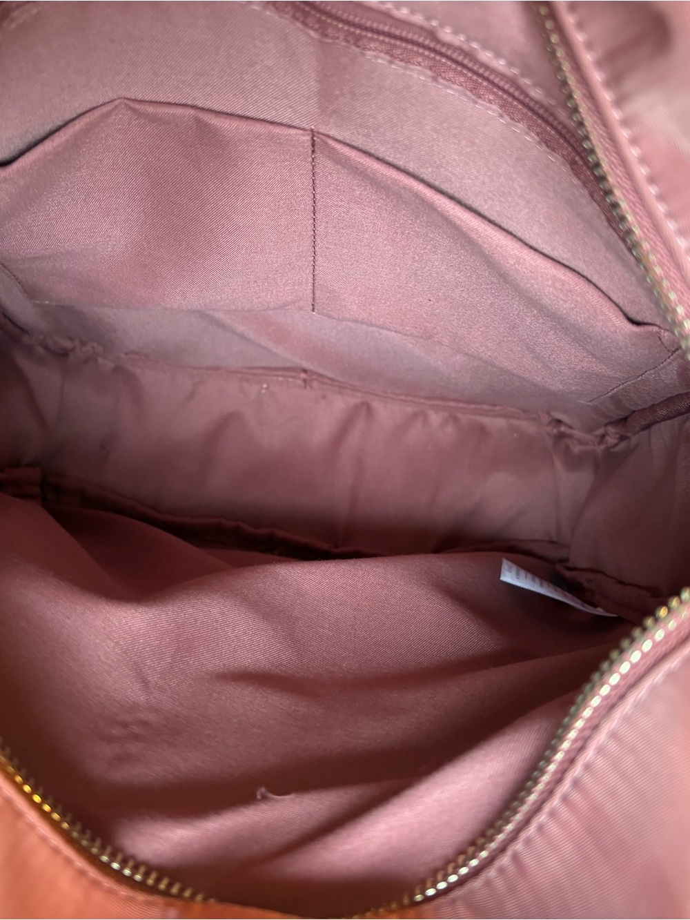 Haute Hippie Rust Nylon Crossbody Backpack with Tan Strap - Picture 7 of 16
